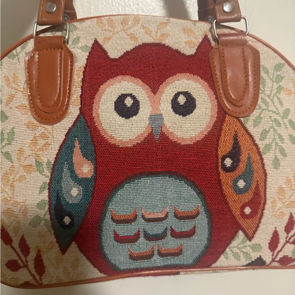 🦉Whooooo Needs the Perfect Fall Bag?🦉Owl Patterned Tapestry Bag - Picture 8 of 10